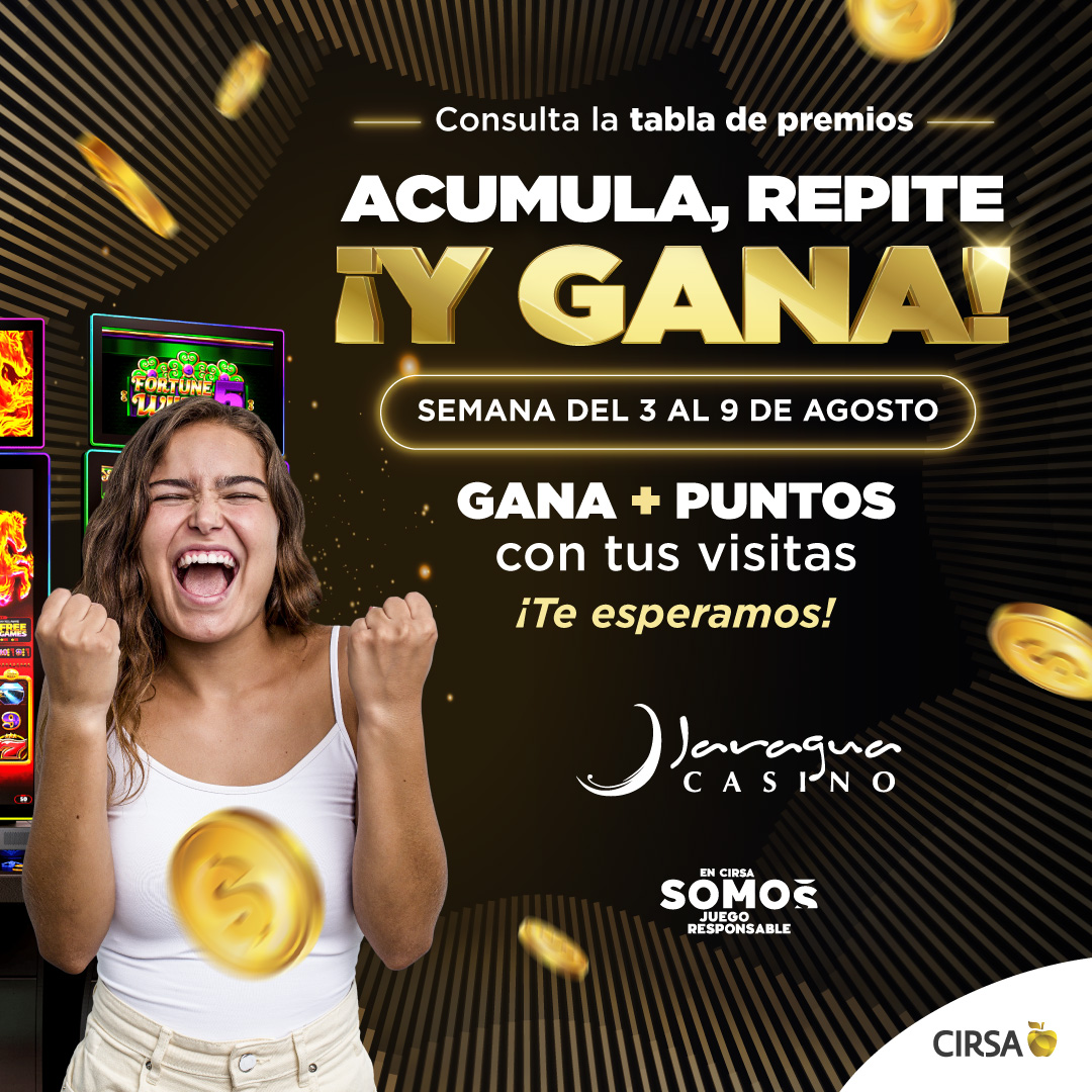 Web Jaragua agosto 2026 Acumula Repite y Gana